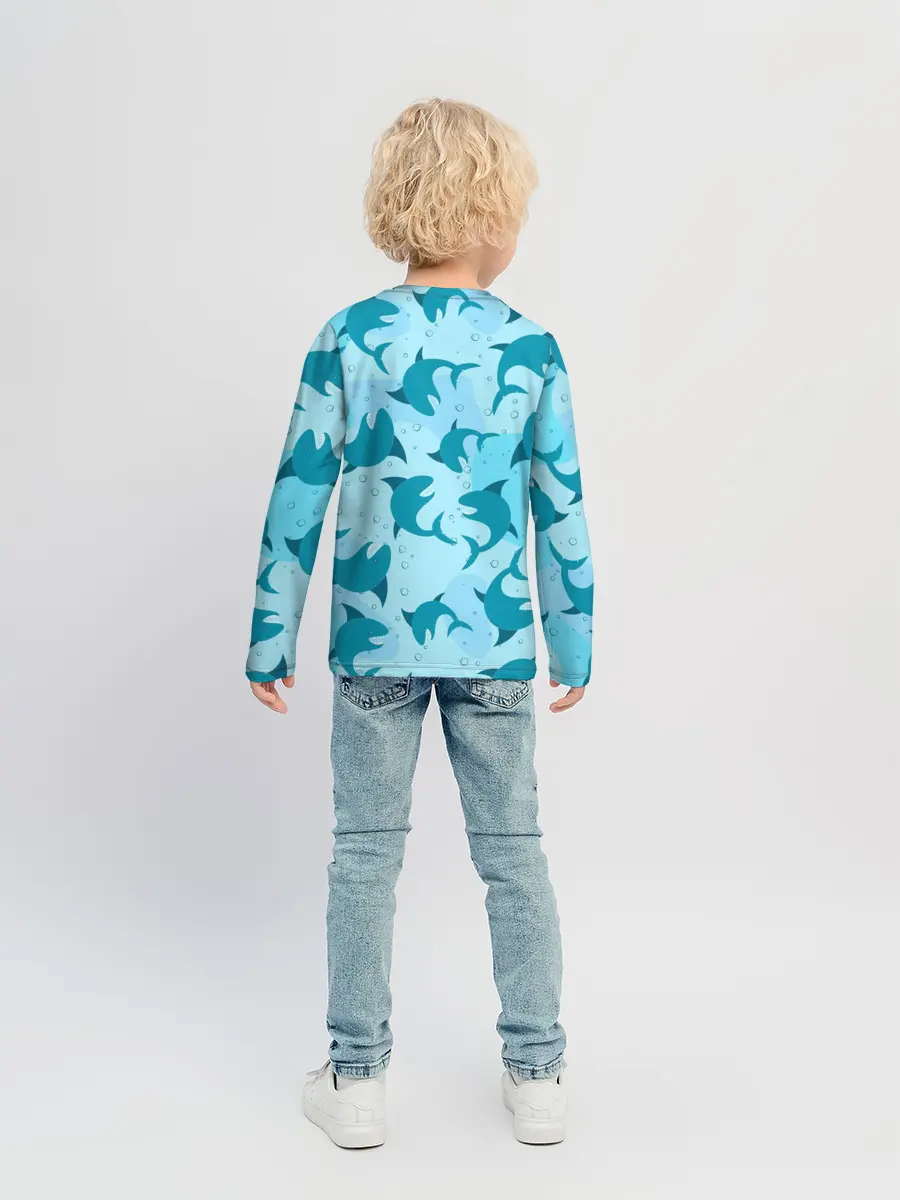 Детский лонгслив / Акулы