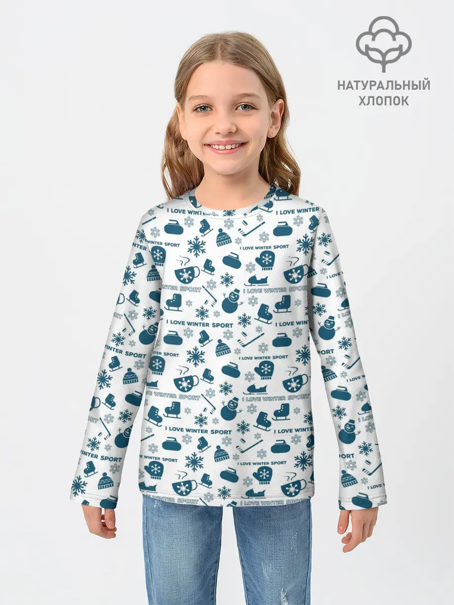 Детский лонгслив / Зимние виды спорта