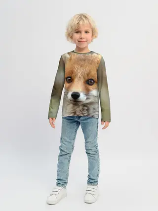 Детский лонгслив / Миленький лисенок