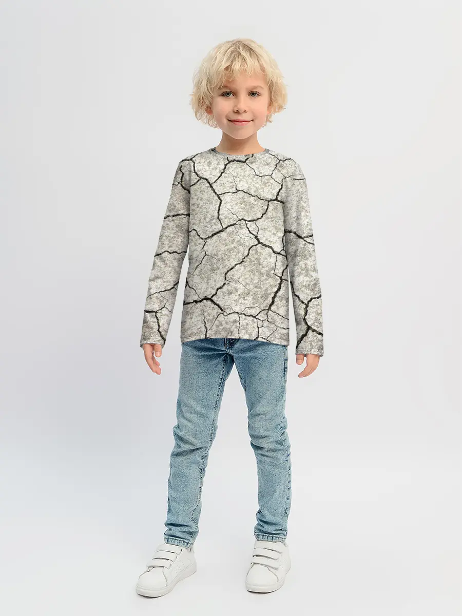 Детский лонгслив / Трещины на земле