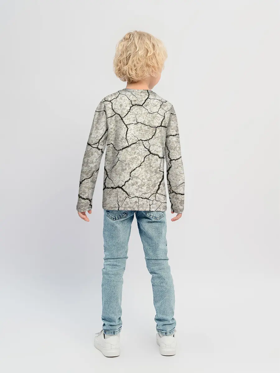 Детский лонгслив / Трещины на земле