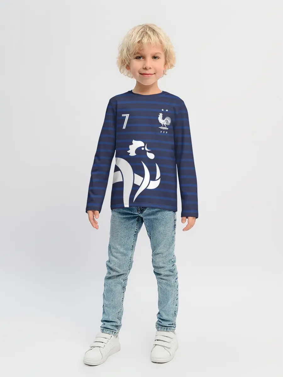 Детский лонгслив / Гризманн в стиле формы Франции