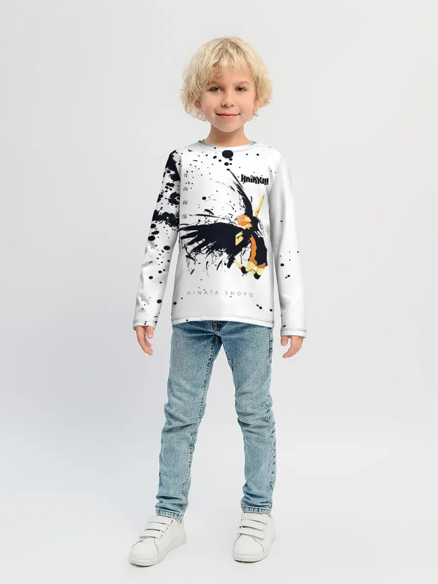 Детский лонгслив / Шоё Хината с крыльями Haikyuu!!