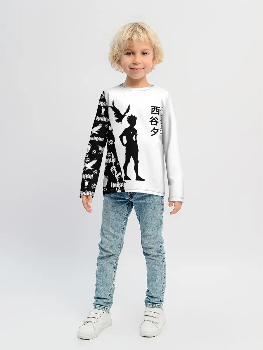 Детский лонгслив / Юу Нишиноя ВОЛЕЙБОЛ!!