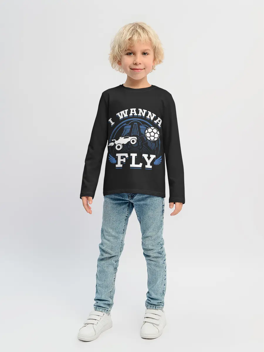 Детский лонгслив / Я хочу летать