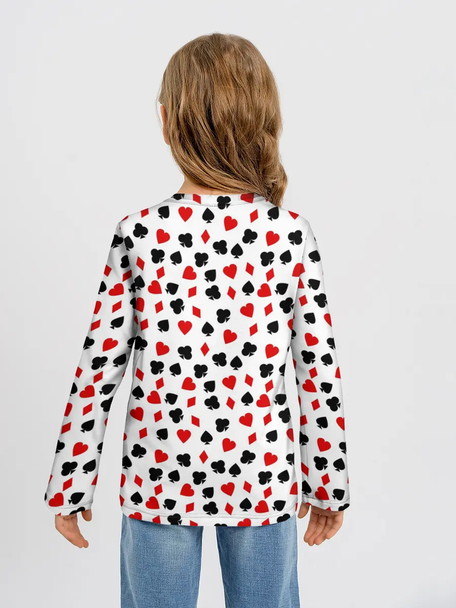 Детский лонгслив / Карточные Масти