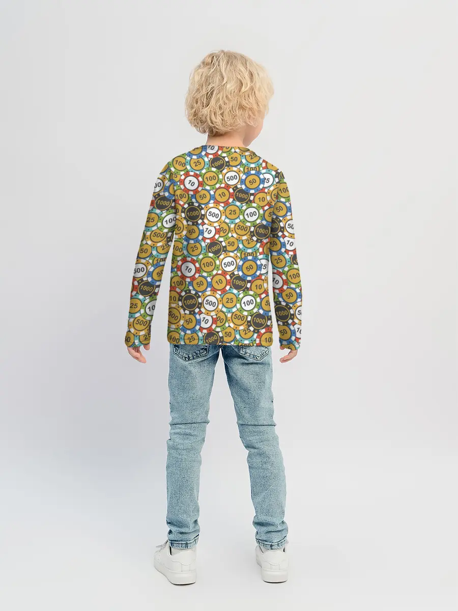 Детский лонгслив / Покерные Фишки