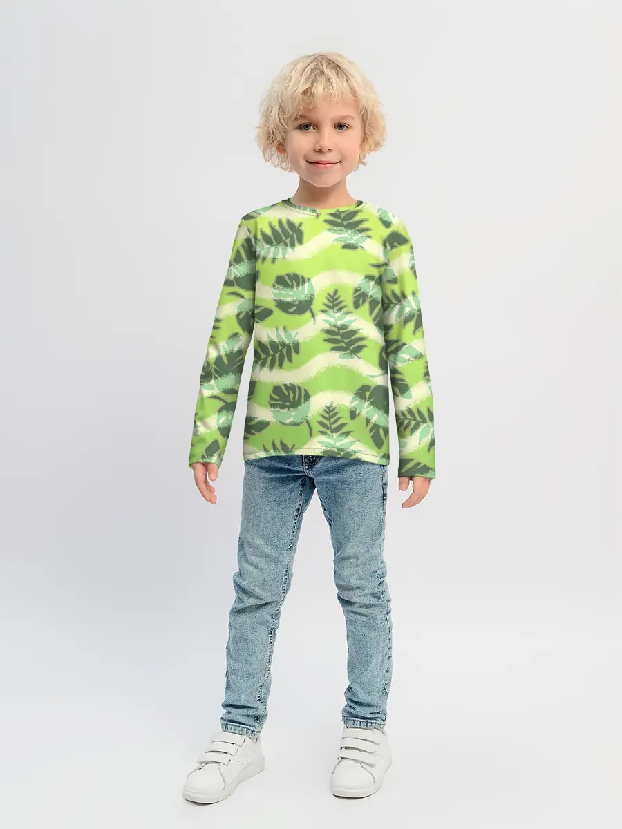 Детский лонгслив / Тропический фон