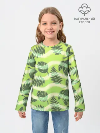 Детский лонгслив / Тропический фон