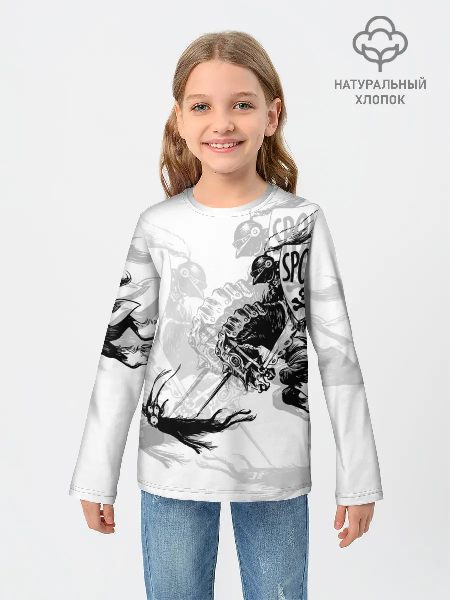 Детский лонгслив / Всадник и чёрт