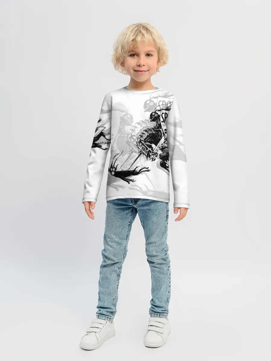 Детский лонгслив / Всадник и чёрт