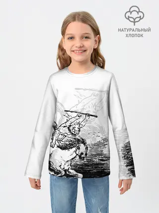 Детский лонгслив / A demon on a horse