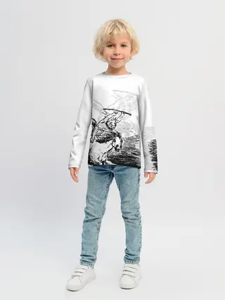 Детский лонгслив / A demon on a horse