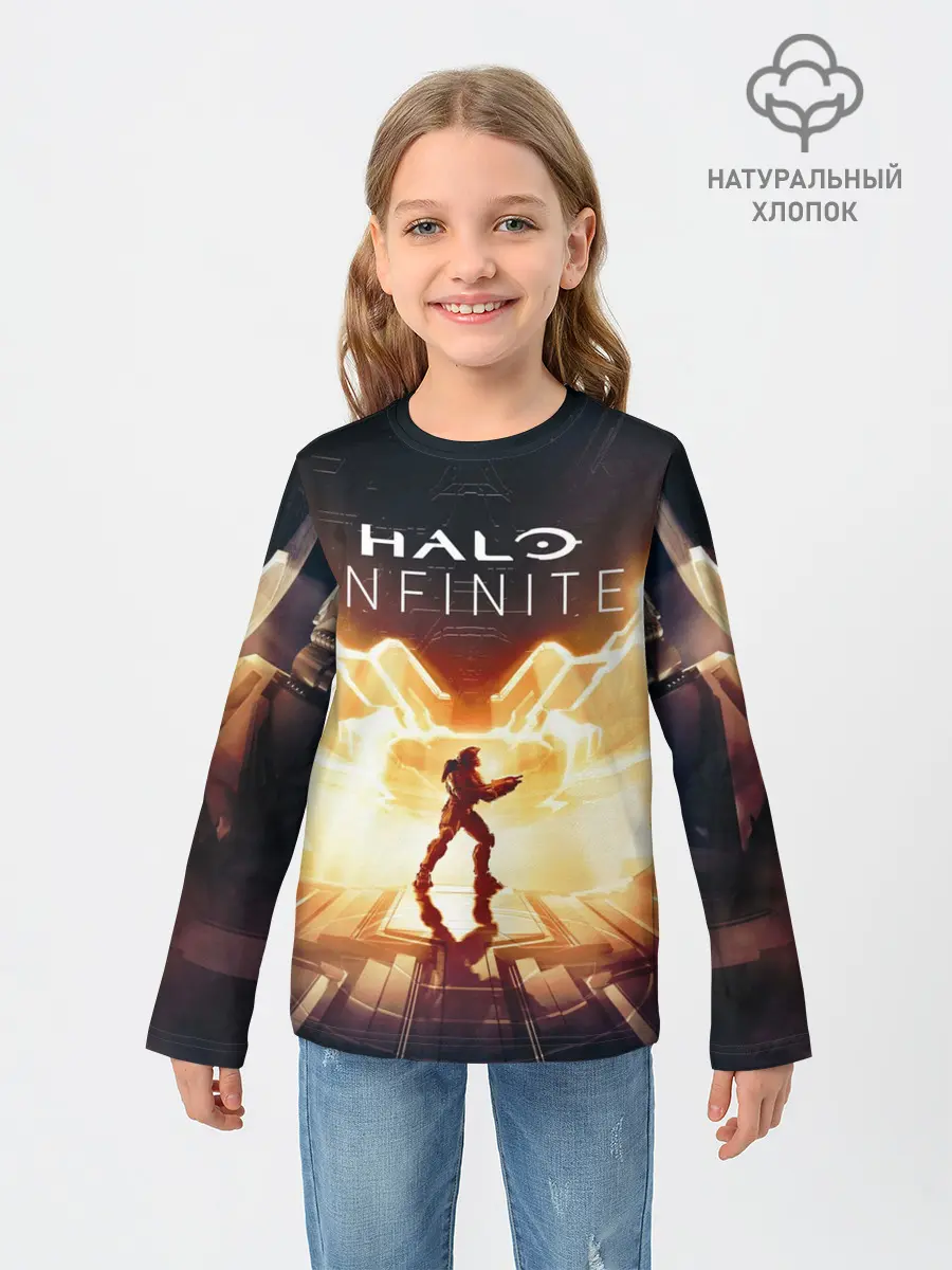 Детский лонгслив / Halo infinite Мастер Чиф