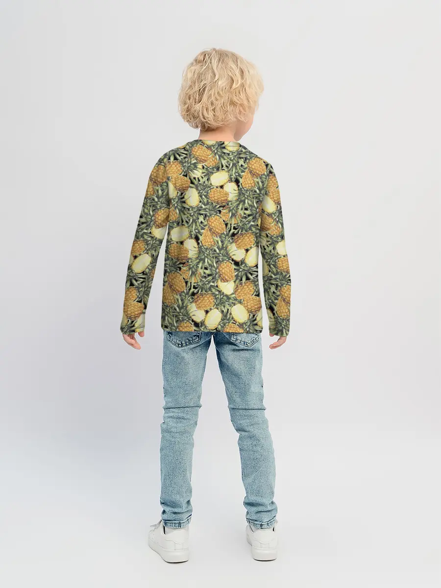 Детский лонгслив / ананасы