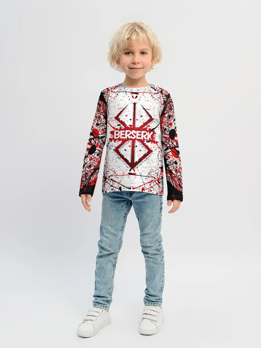 Детский лонгслив / БЕРСЕРК рваный лого
