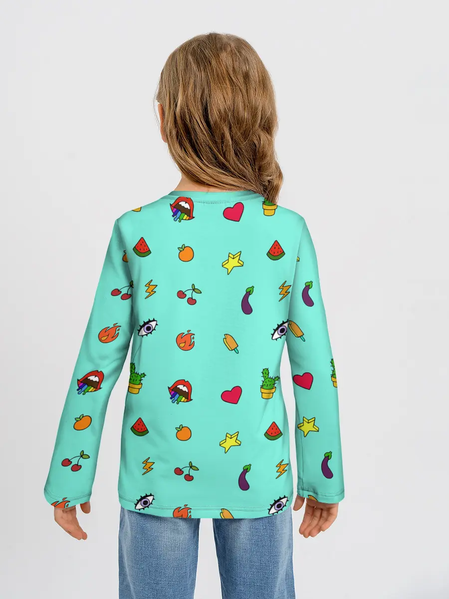 Детский лонгслив / Смайлики - Эмодзи