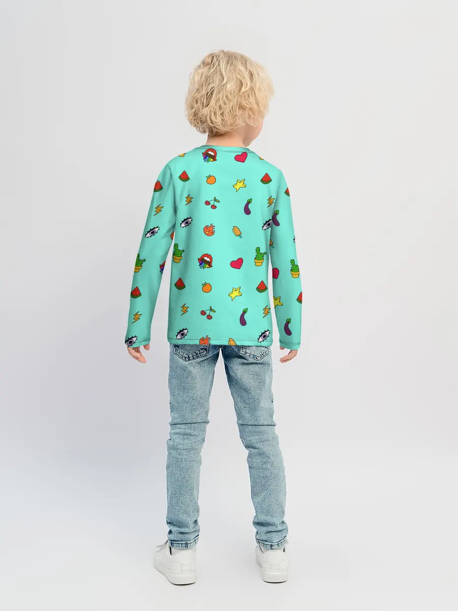 Детский лонгслив / Смайлики - Эмодзи