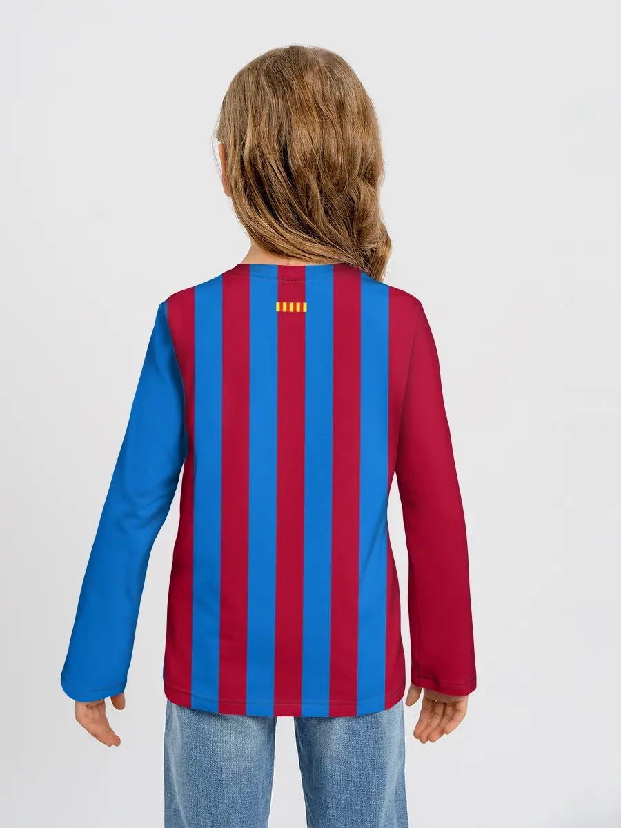 Детский лонгслив / Форма Барселоны 2021/2022