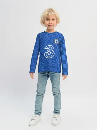 Детский лонгслив / Домашняя форма Челси 2021/2022