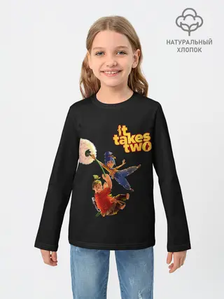Детский лонгслив / It Takes Two. Dandelion