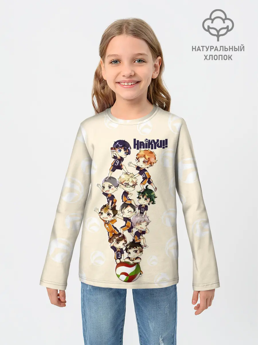 Детский лонгслив / Команда Карасуно | Haikyuu!!