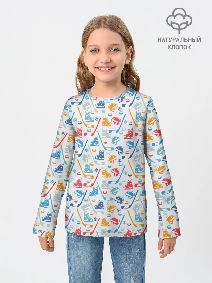 Детский лонгслив / Хоккей