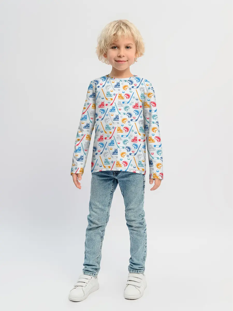 Детский лонгслив / Хоккей