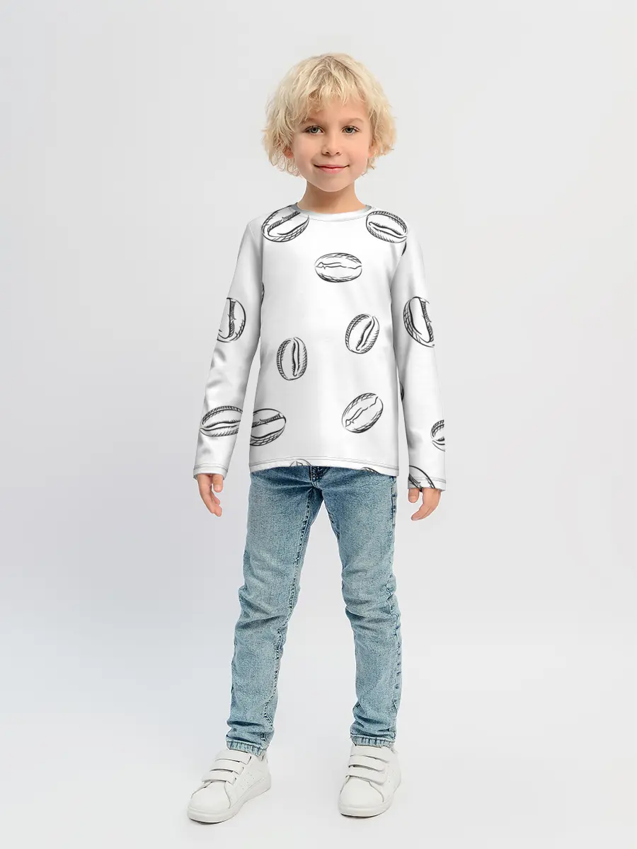 Детский лонгслив / Кофейные зёрна