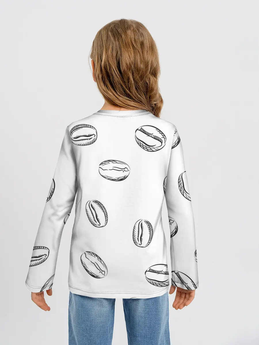 Детский лонгслив / Кофейные зёрна