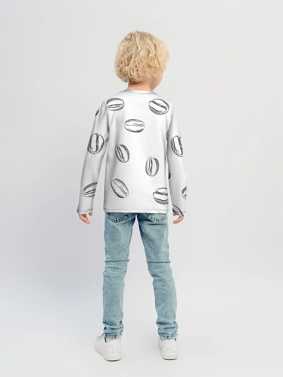 Детский лонгслив / Кофейные зёрна