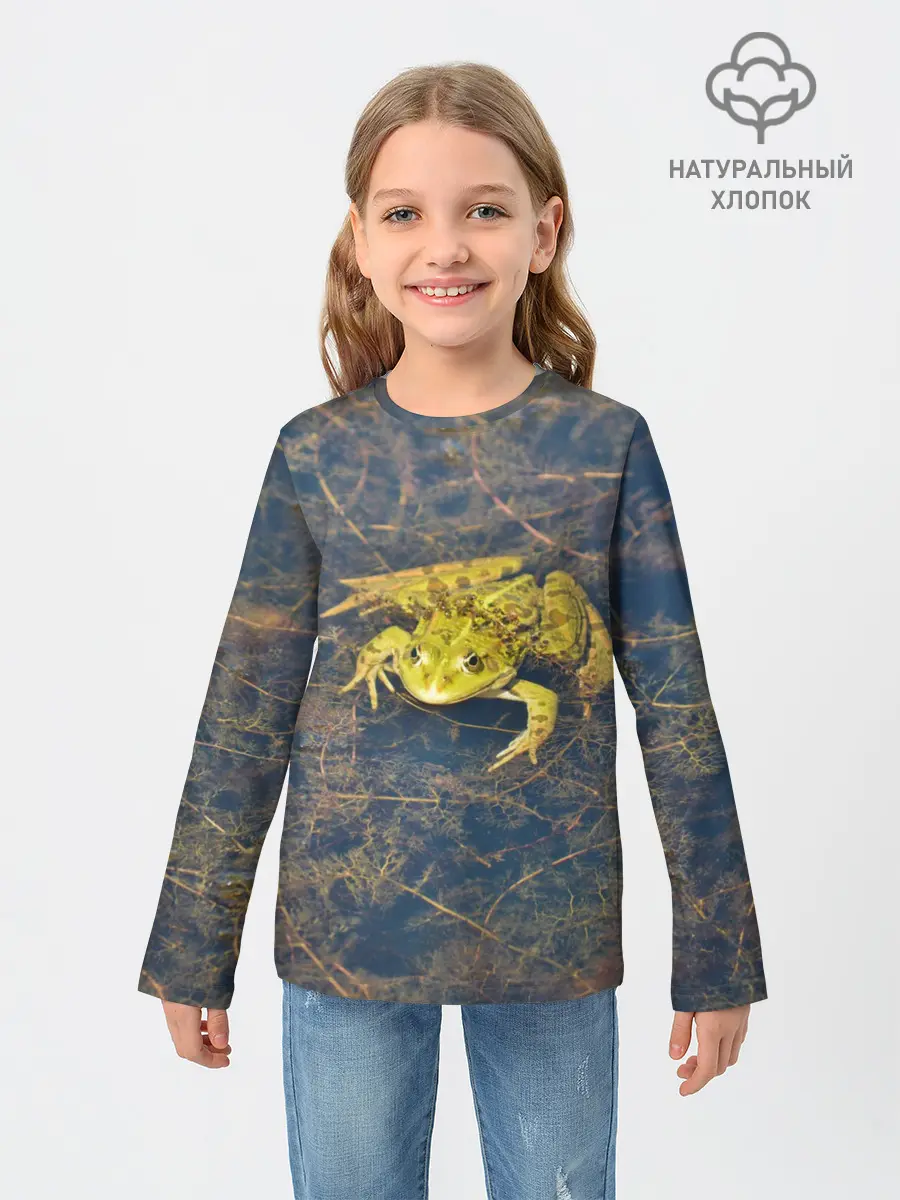 Детский лонгслив / Лягушка