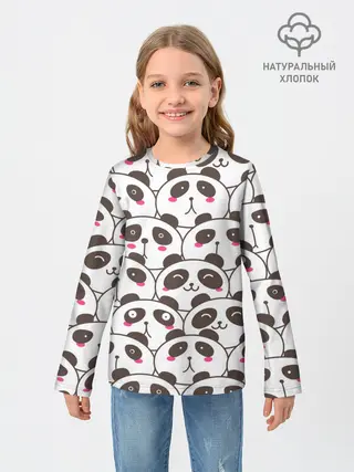 Детский лонгслив / Панд много не бывает