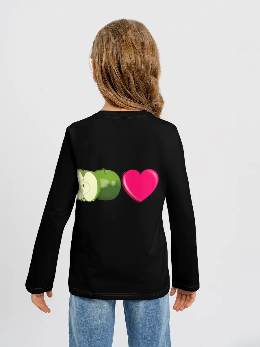 Детский лонгслив / I LOVE APPLE