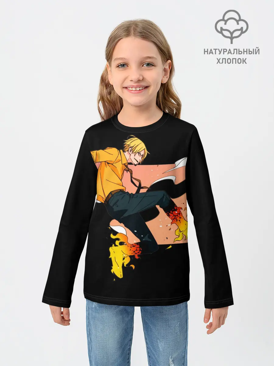 Детский лонгслив / Винсмок Санджи из One Piece