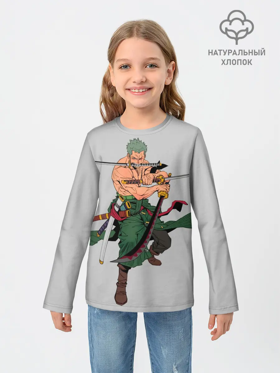 Детский лонгслив / Арт Ророноа Зоро, One Piece
