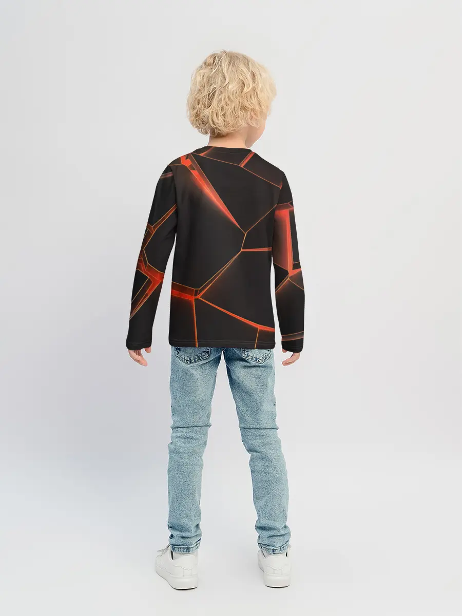 Детский лонгслив / Лава 3D