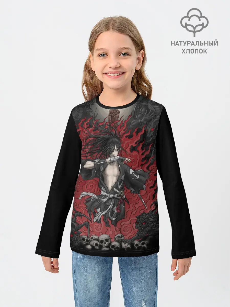 Детский лонгслив / ХЯККИМАРУ В ОГНЕ | ДОРОРО