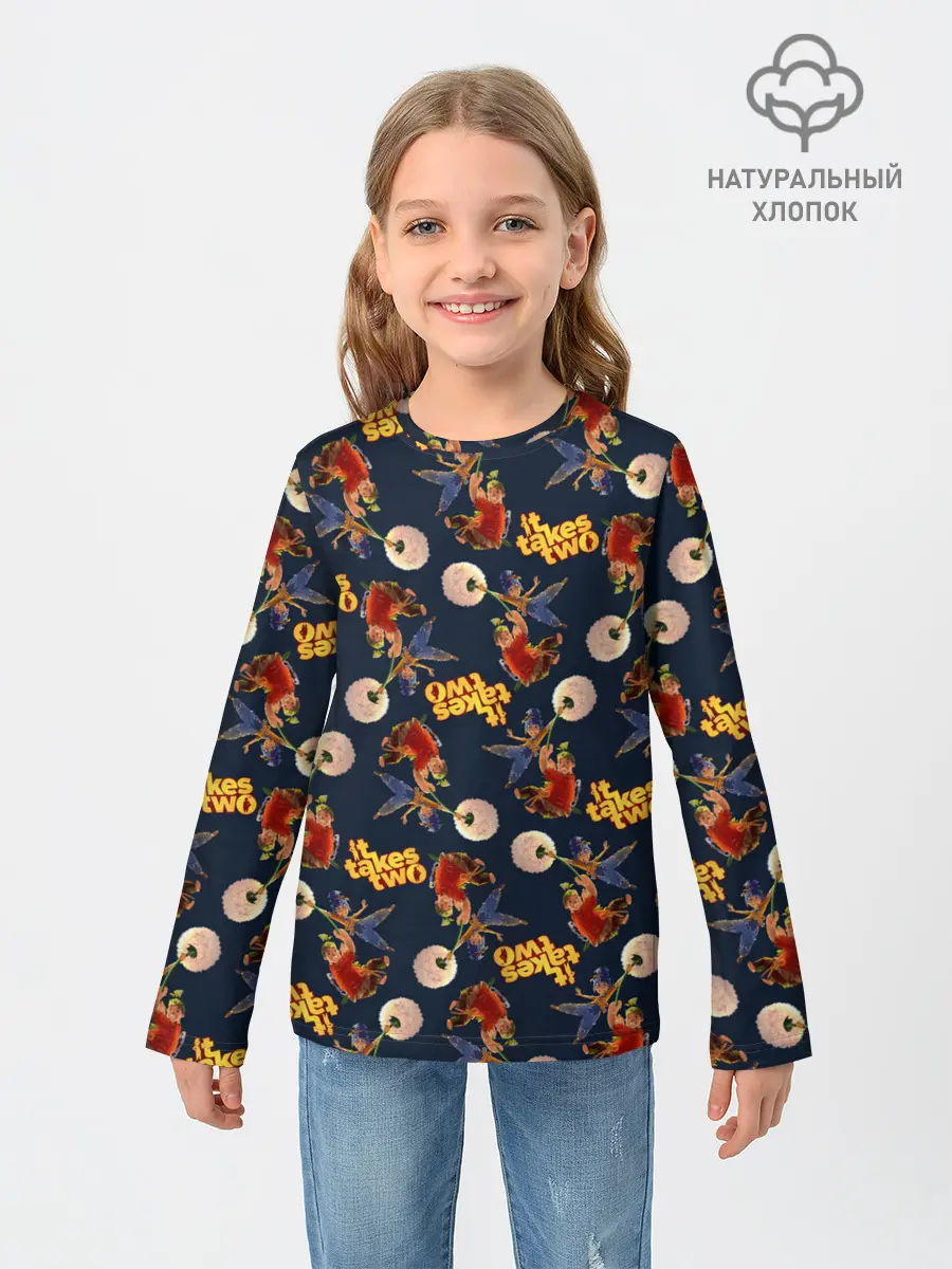 Детский лонгслив / It Takes Two pattern