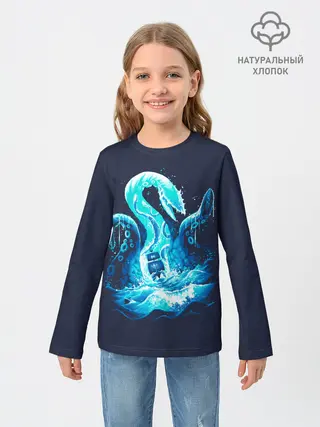 Детский лонгслив / Kraken is here