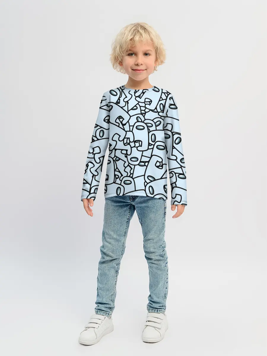 Детский лонгслив / among us mem