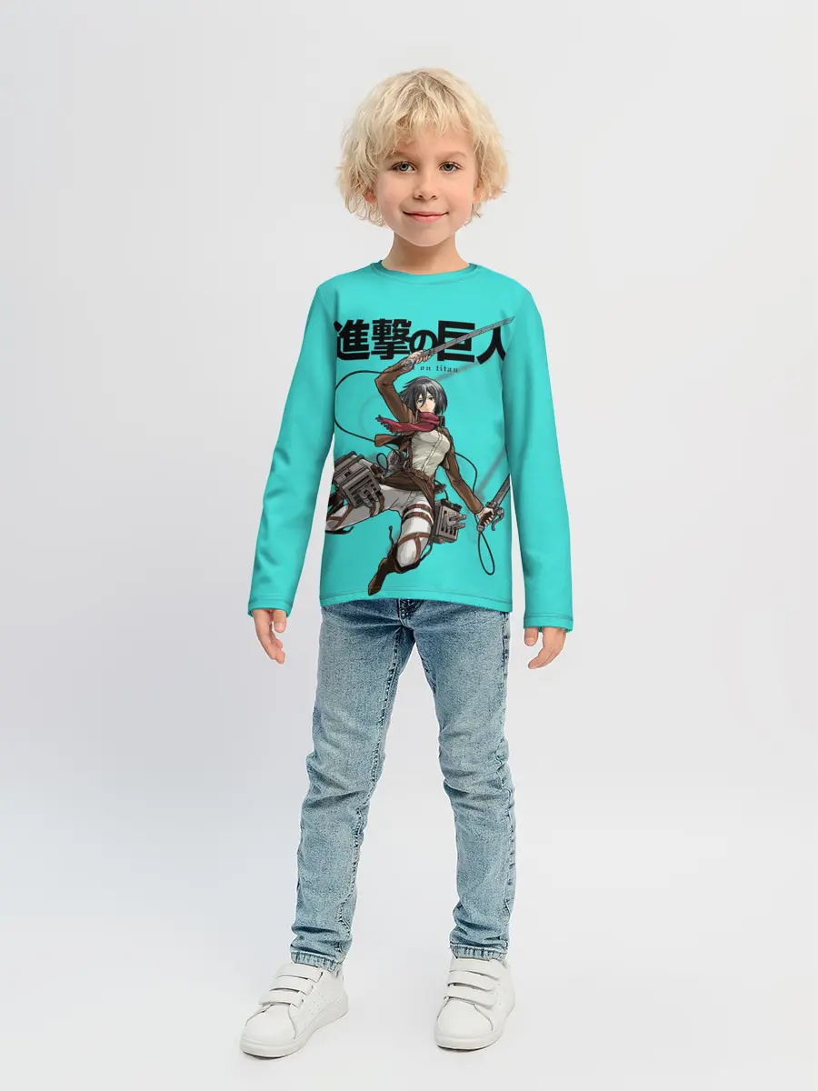 Детский лонгслив / Микаса Аккерман