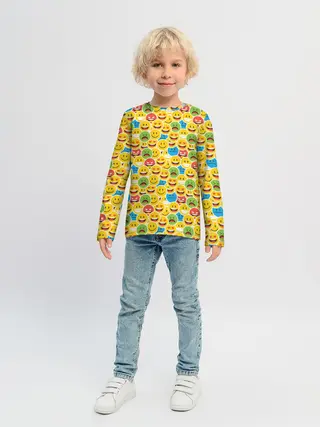 Детский лонгслив / Смайлики