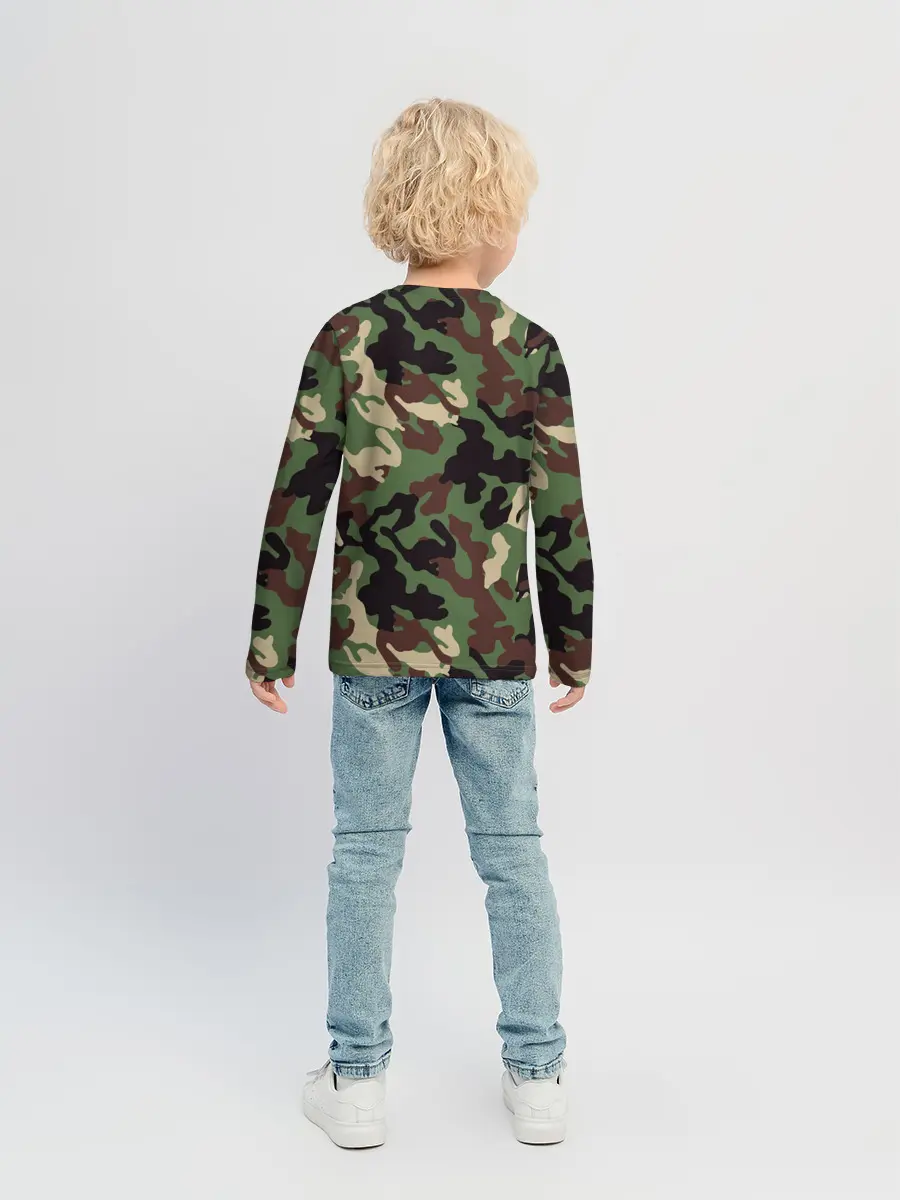 Детский лонгслив / Рыблака камуфляж