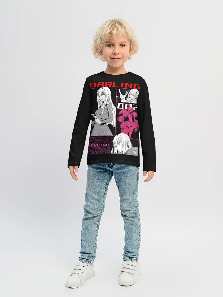 Детский лонгслив / Зеро Ту с рожками