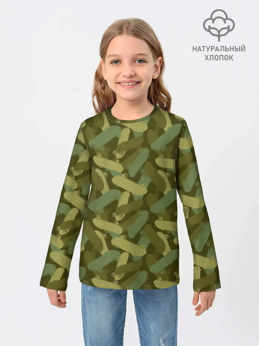 Детский лонгслив / Скейтборды