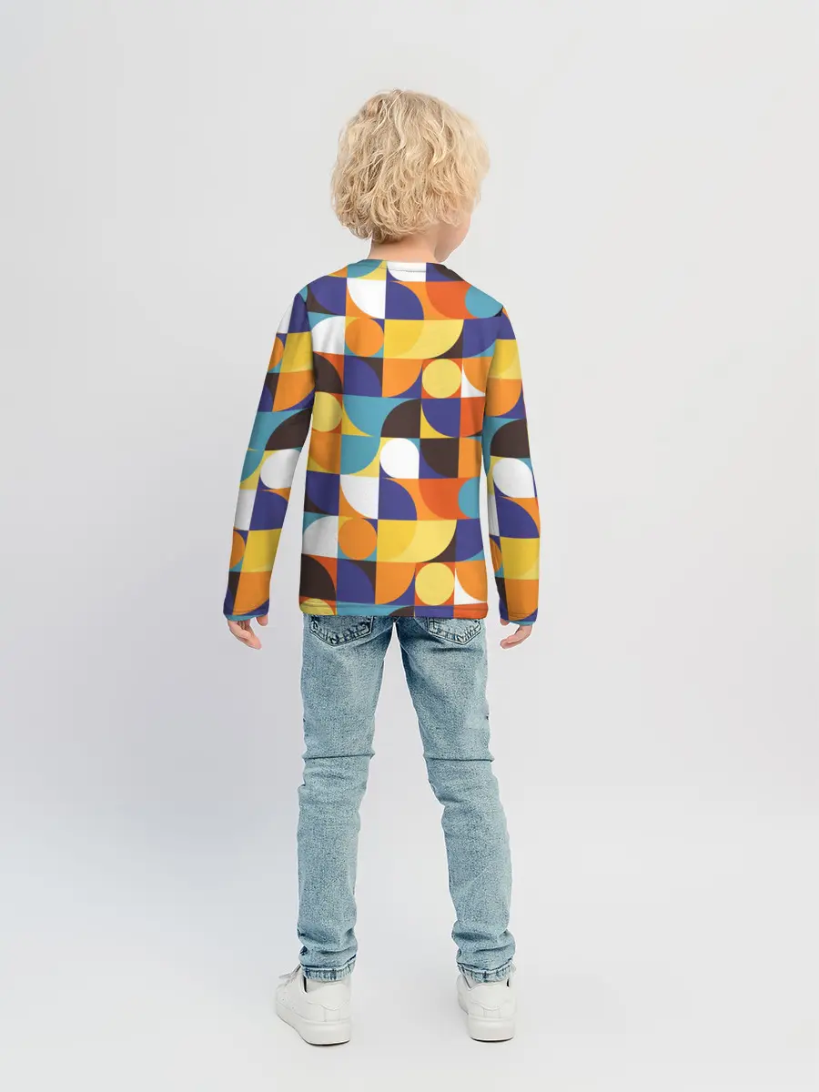 Детский лонгслив / Геометрия
