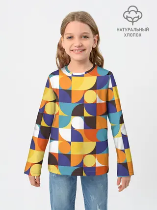 Детский лонгслив / Геометрия