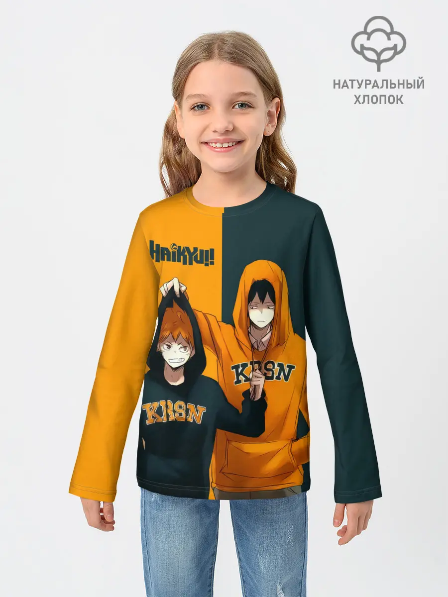 Детский лонгслив / Хината и Кагеяма из Карасуно