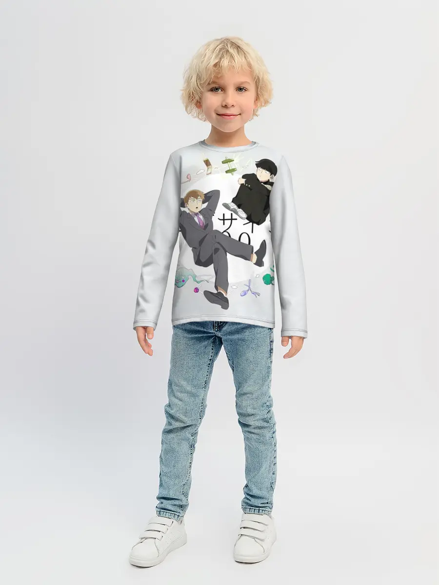 Детский лонгслив / Моб и учитель Рейген Аратака